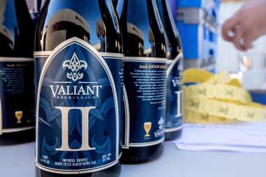Bottled beer at Valiant Brewing 