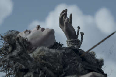 Art Parkinson as Rickon Stark when Rickon is shot by Ramsay Bolton's arrows