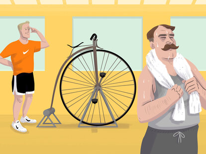 illustration of going to the wrong gym