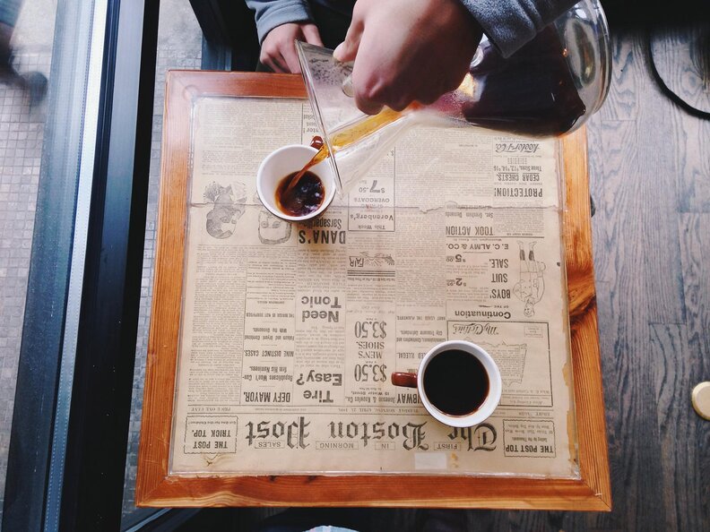 Coffee at the Thinking Cup in Boston