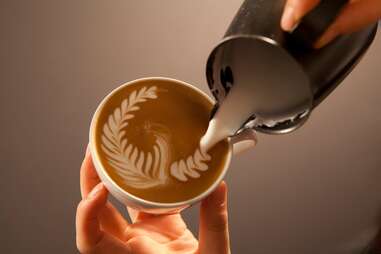 Latte art at Ogawa Coffee