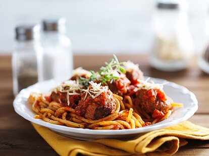 Spaghetti with meatballs