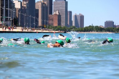 Swimming in Lake Michigan