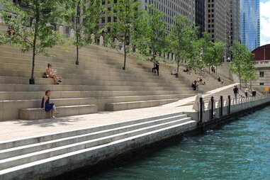 The Riverwalk in Chicago