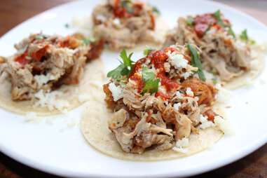 chicken tacos at Charlie’s