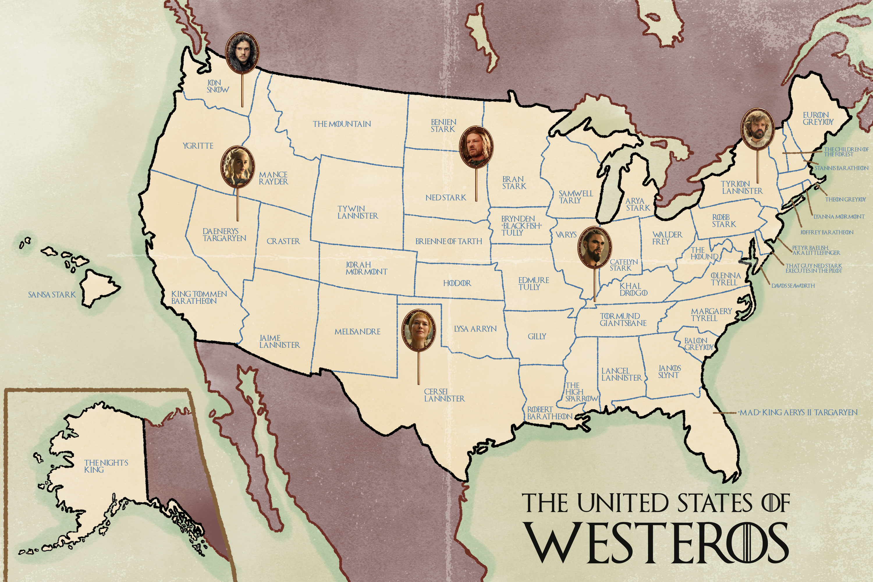 Best Game Of Thrones Characters For Every Us State Thrillist