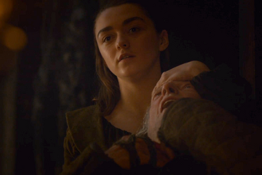 arya kills walder frey on game of thrones finale season 6