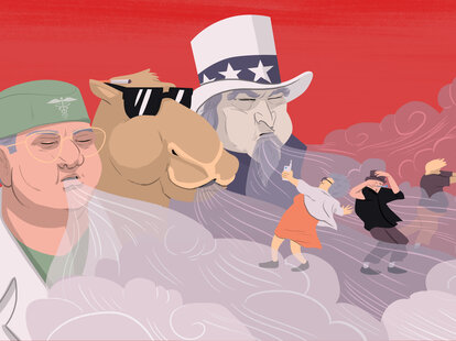 illustration of vaping conspiracies