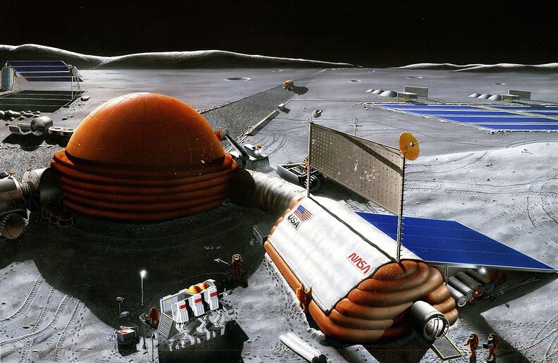 artist’s rendering of NASA lunar outpost