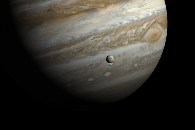 artist’s impression of jupiter’s moon Europa