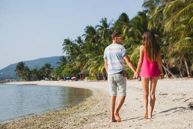 heterosexual couple beach