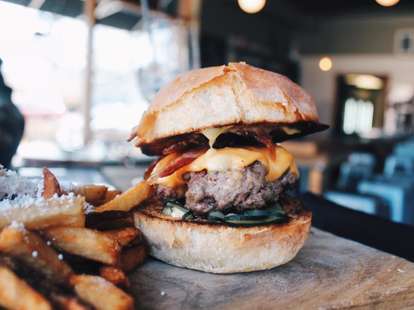 the Perfect Burger and fries