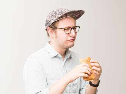 Man eating a sandwich