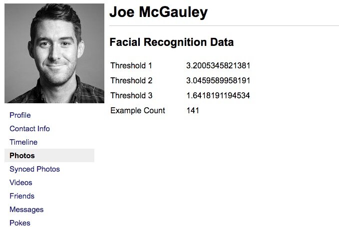 facebook facial recognition data