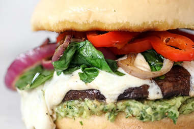 Portobello Mushroom Burger with Avocado Chimichurri