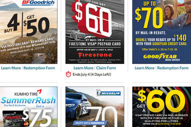 There are a lot of different tire rebates out there