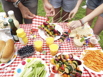 People at a BBQ