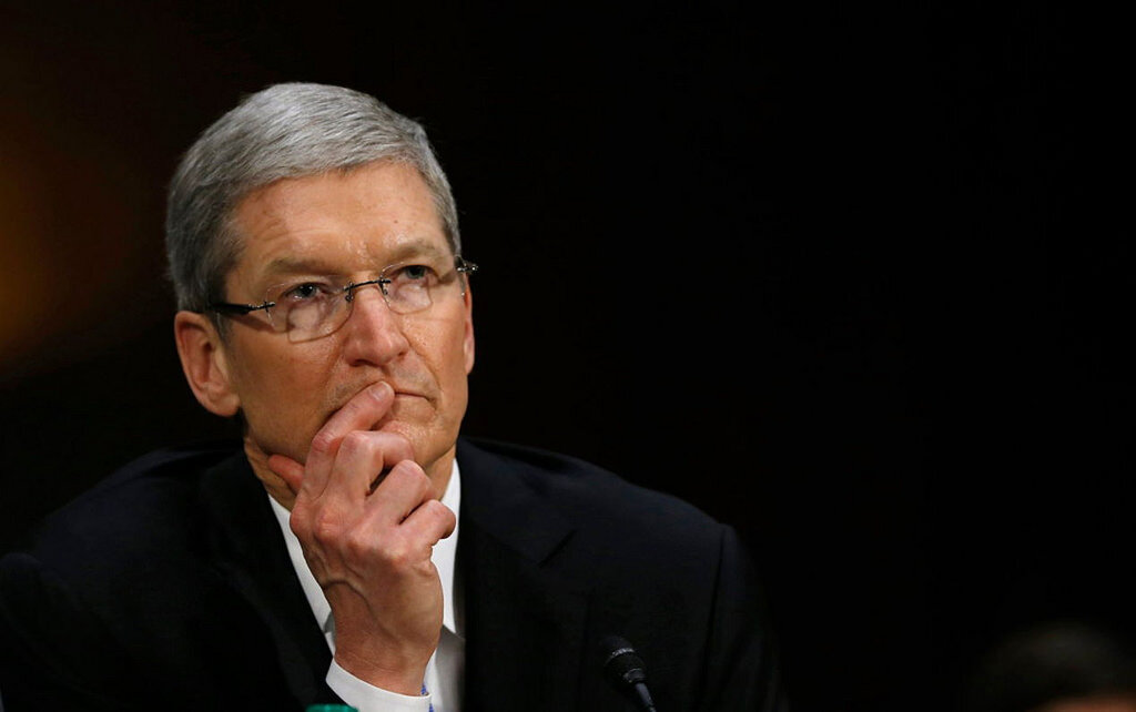 Tim cook looking pensive