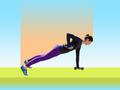 Woman doing back exercises