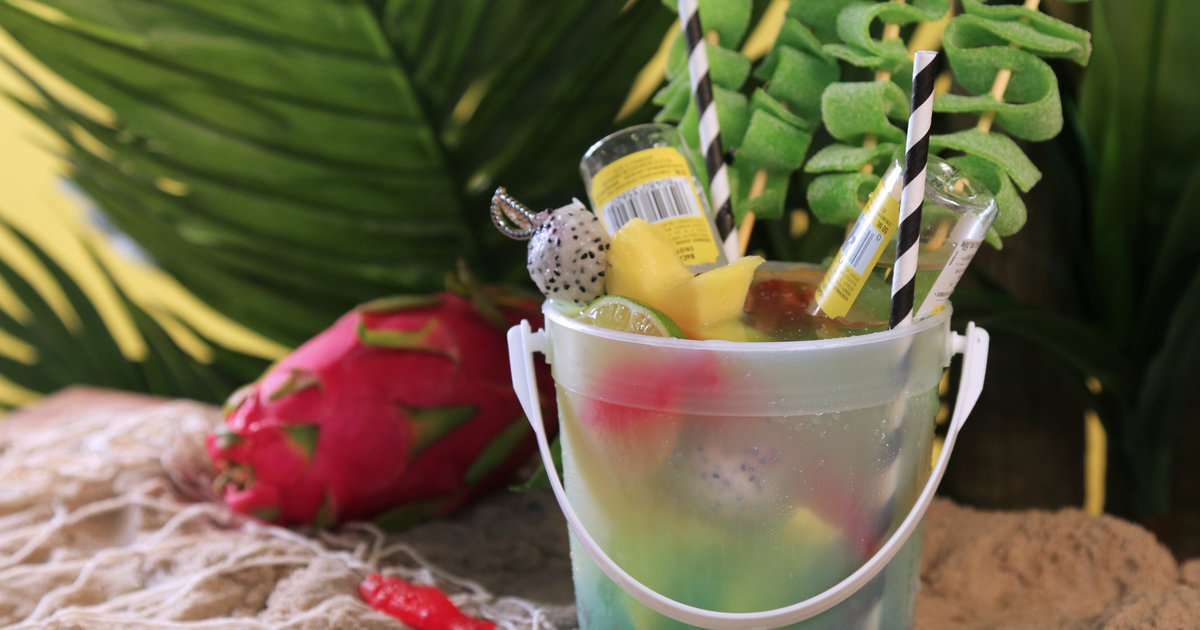 Rum Bucket Mermaid Water Cocktail Recipe Video Thrillist