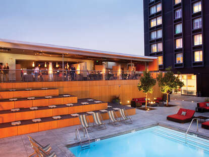 Poolside dining at Deck33 in LA