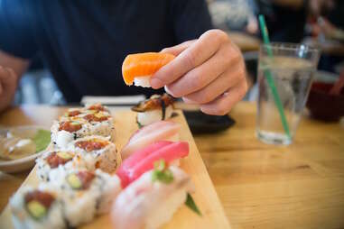 Sushi in restaurants