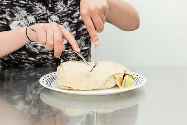 knife and fork burrito