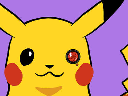 pikachu with a camera eye