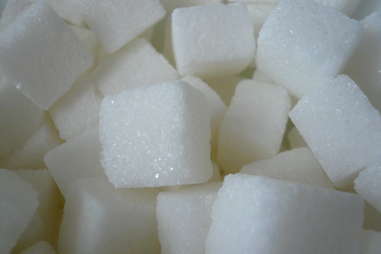 sugar cubes in a pile
