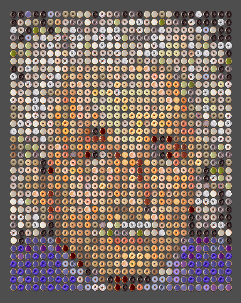 Albert Einstein Donut portrait