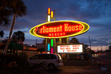 Parliament House Resort sign in Orlando