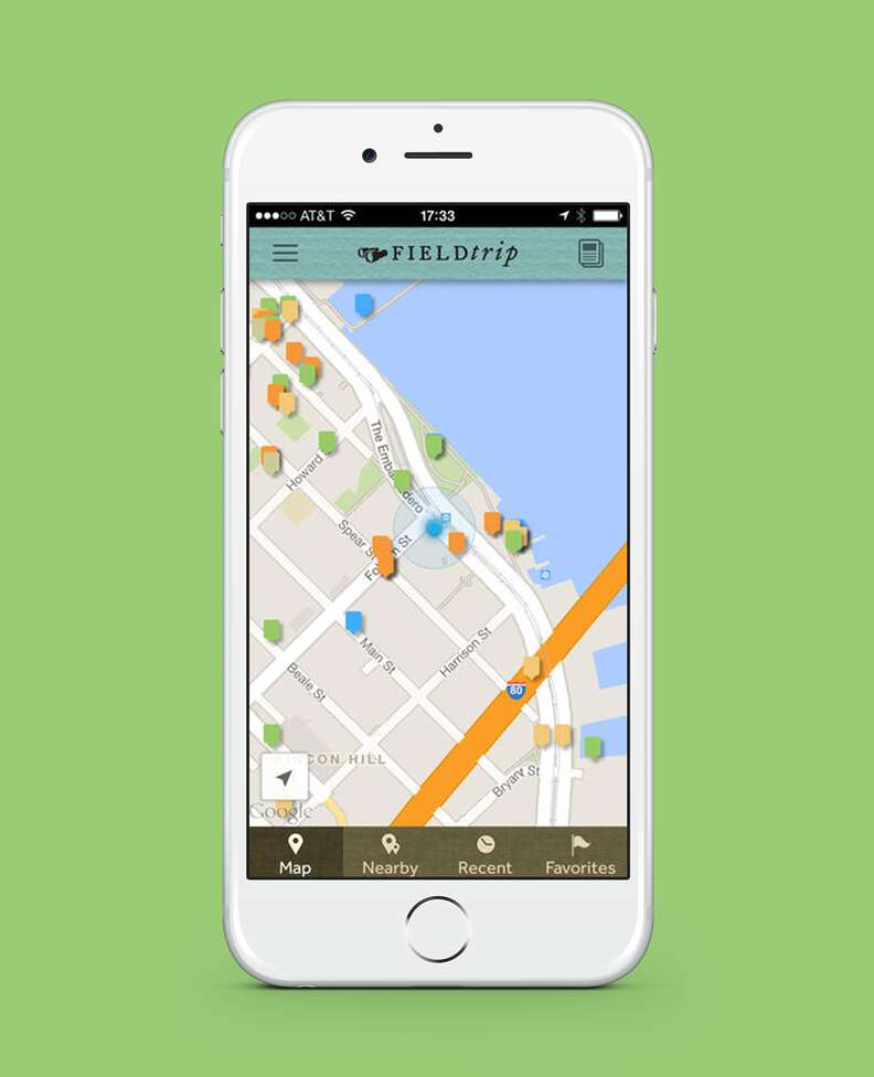 screenshot of field trip app on iphone 