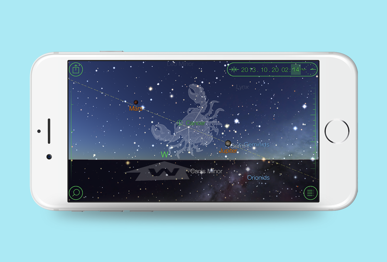 screenshot of star walk app on iphone