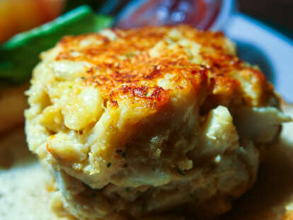 American crab cake at the Hamilton in DC