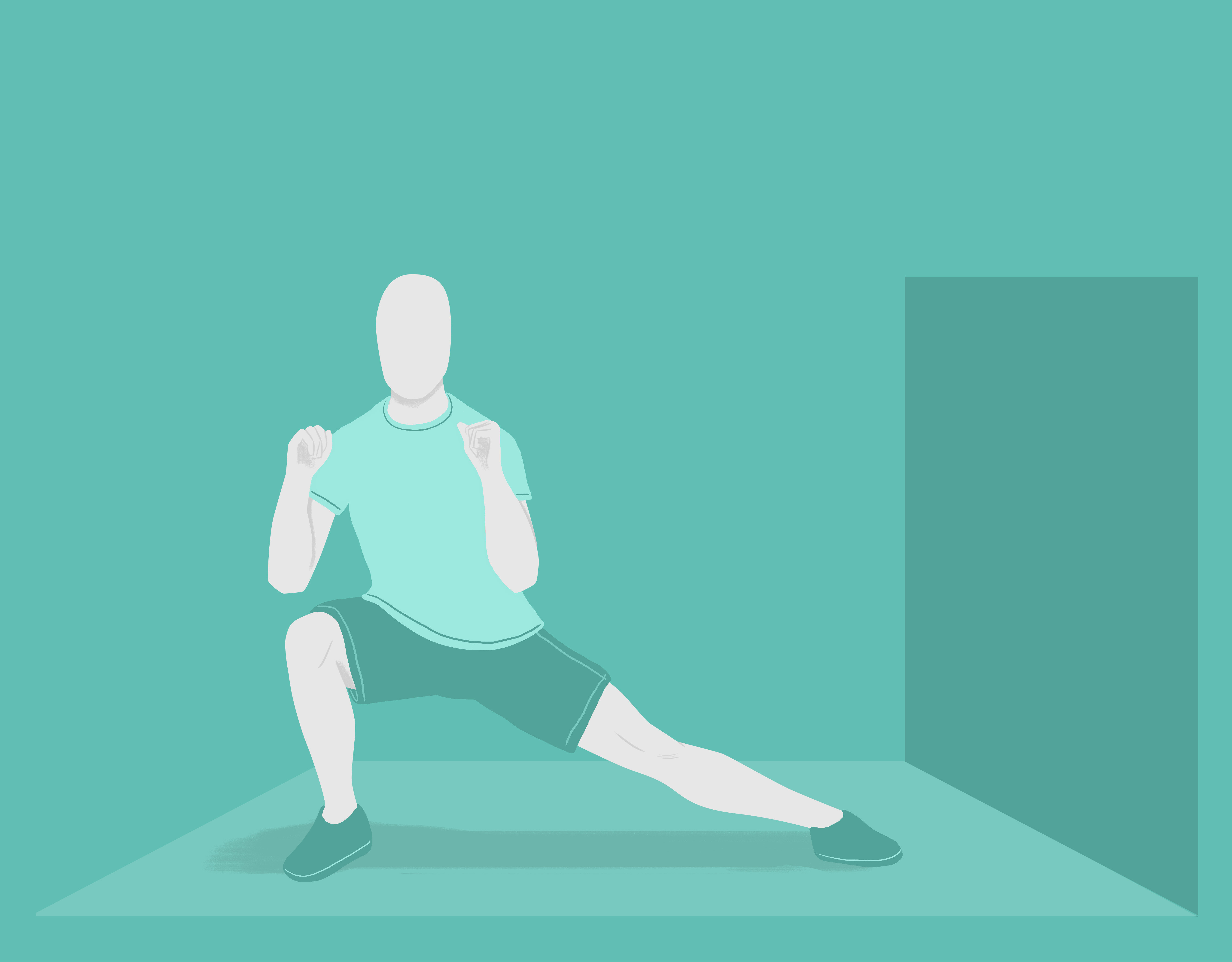 alternating side lunges