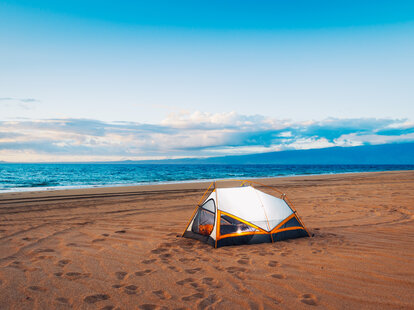 Hawaii beach camping