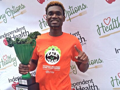 Competitive kale eater