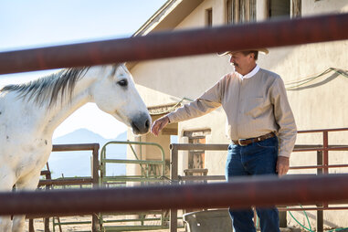 man with horse in Arizona
