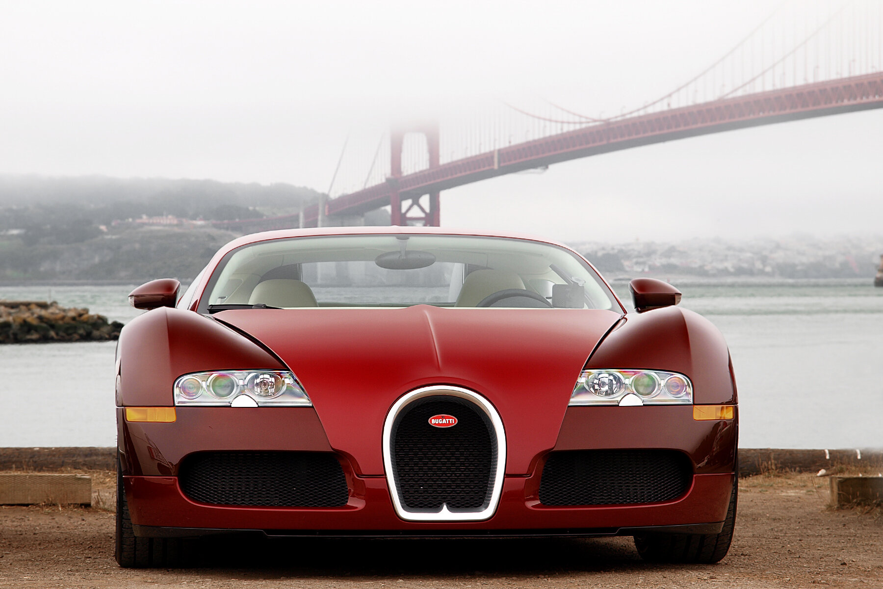 Red Bugatti Veyron in San Francisco