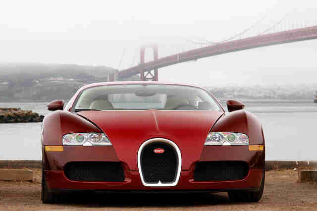 Red Bugatti Veyron in San Francisco