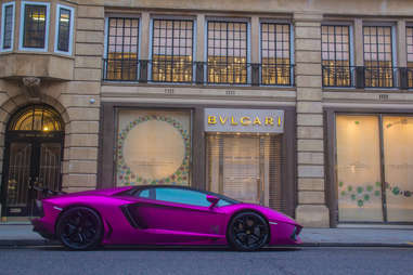 Purple Lamborghini Aventador