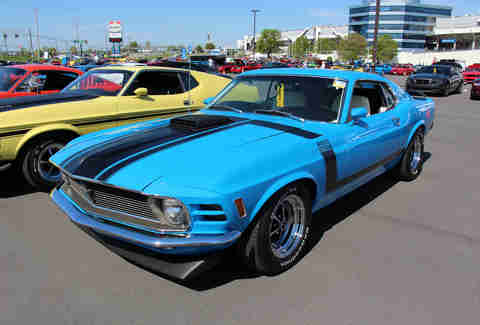 Grabber Blue Boss 302 Mustang