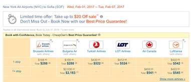 Cheap flights to bulgaria