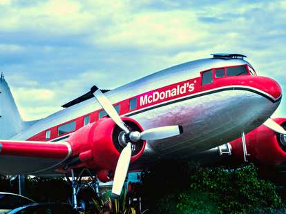 McDonald's in a plane