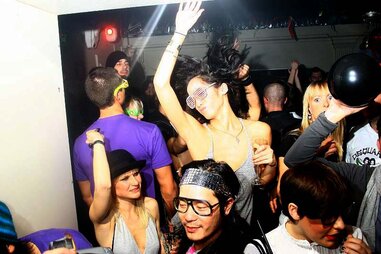 Dancing at a house party