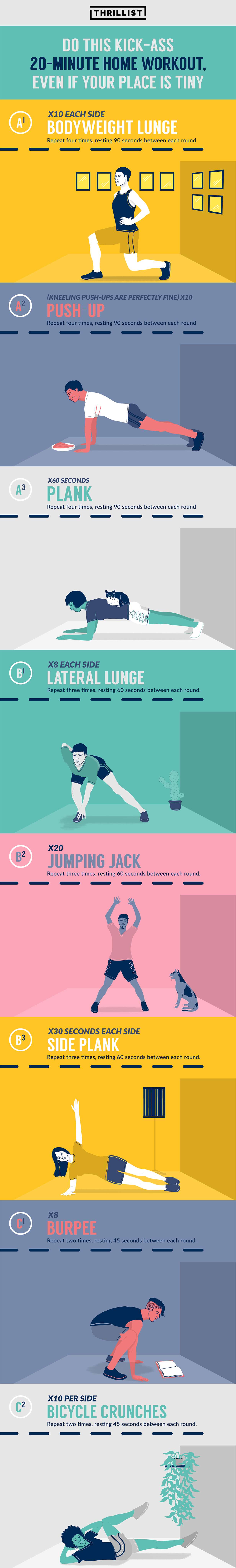 bodyweight home workout infographic