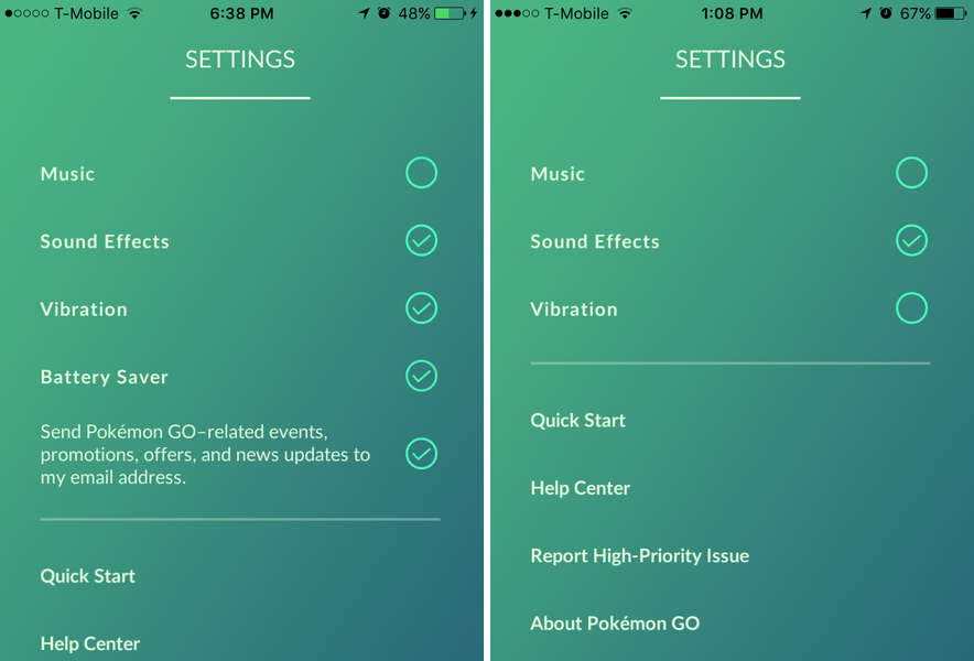 Pokémon Go Battery Saver Mode Gone in Newest Update - Thrillist