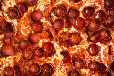 Close up of pizza