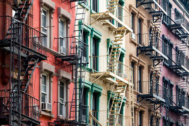 Apartment buildings in NYC