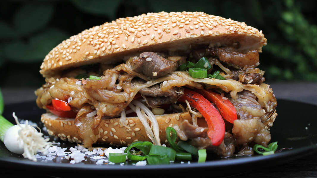 Korean Style Cheesesteak Sandwich Recipe Video - Thrillist